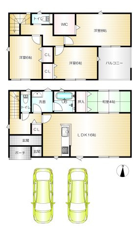 紀の川市尾崎　第2期　新築一戸建ての間取り