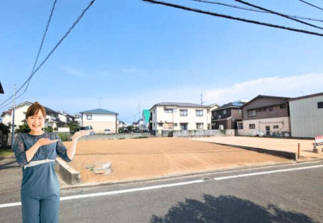 松山市立花３丁目の売地の外観|外観です