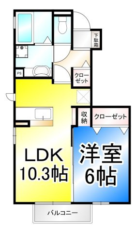 サウザン夢　Ａ棟の間取り