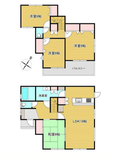 【間取り】 | 甲斐市篠原 2017年築オール電化 中古戸建 南東角地 車3台 | 4LDK　120.89ｍ2　太陽光パネル・蓄電池付き