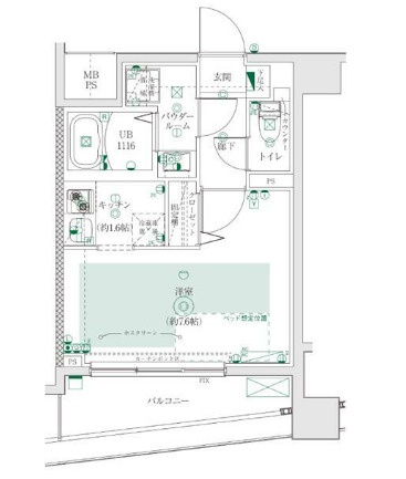 フェルクルール田端ルネサンスコートの間取り
