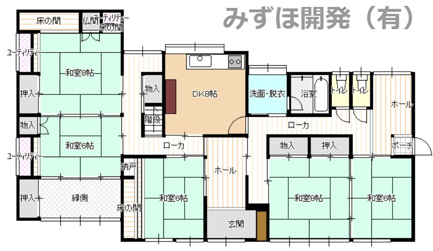 中山町長崎６２００番地の1の間取り|1階間取り