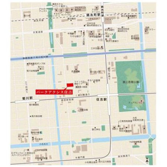 パークアクシス住吉の地図