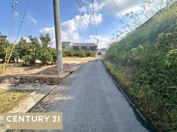 海南市九品寺　土地の前面道路含む現地写真