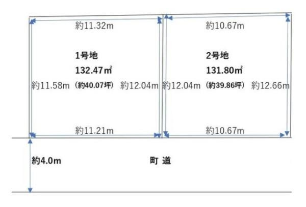 生駒郡斑鳩町稲葉西２丁目の売地の土地図|■こちらは２号地です！■