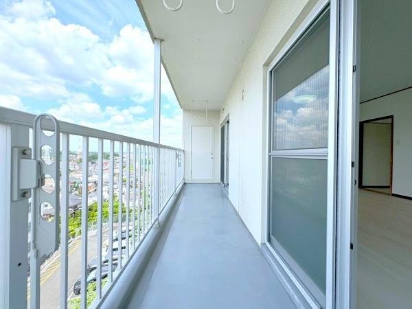三ツ池ハイツC棟のバルコニー