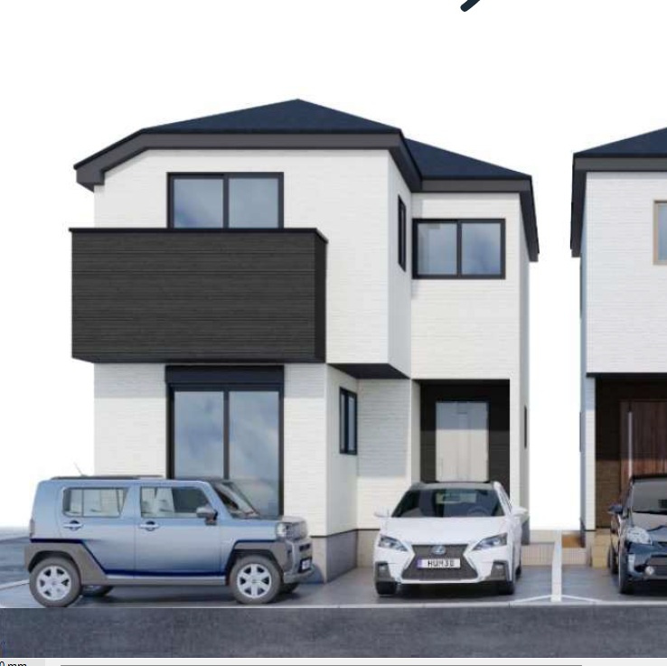 忠岡町忠岡中1丁目1期1号棟の外観パース|外観パースです