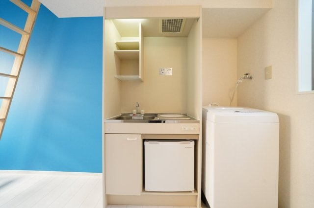 ＬａＬａ柴又のキッチン|コンパクトなキッチンで掃除もラクラク