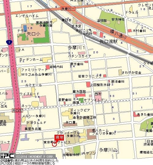 ダイホープラザ多摩川の地図