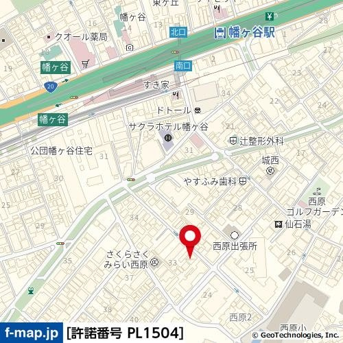 乙甲ユースフル幡ヶ谷の地図