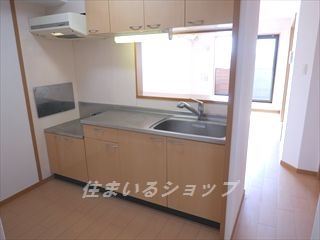 広島市安佐北区可部東１丁目のアパートのキッチン|人気の対面キッチン