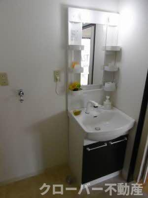 コスモタウン森岡 D棟の洗面所