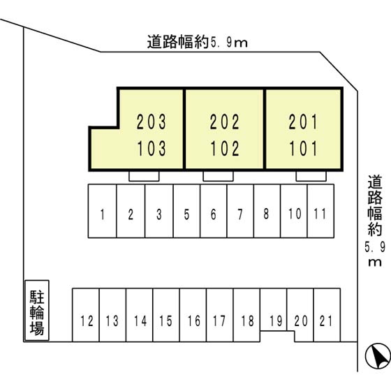 アンダンテ鈴蘭の駐車場