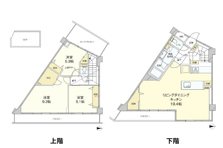 エバーグリーンパレス新宿の間取り