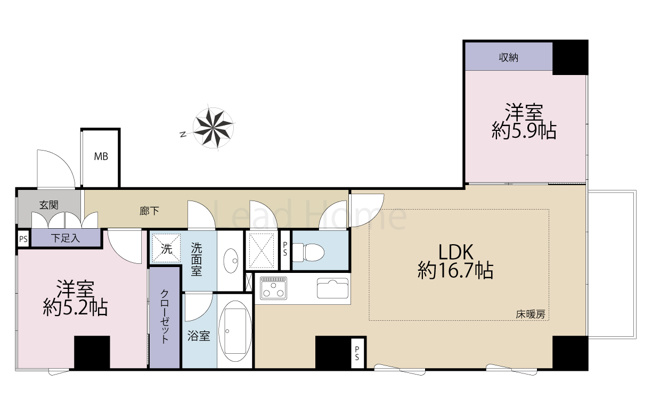 【間取り】 | グランドメゾン麻布十番館