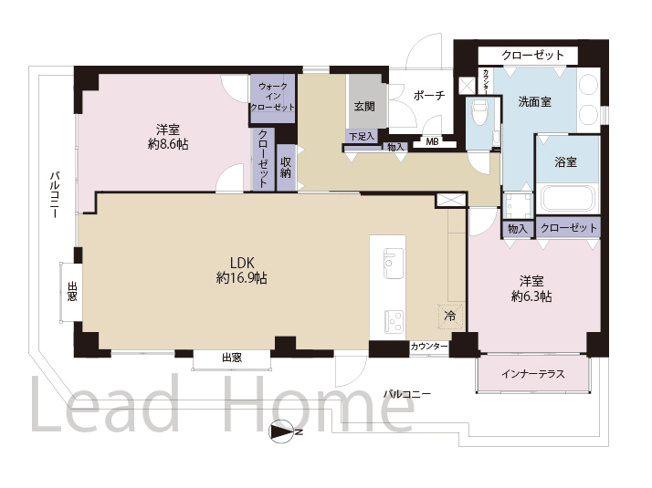 【間取り】 | ＳＵＮ麻布十番