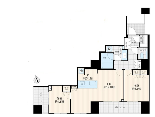 【間取り】 | ブランズ麻布狸穴町