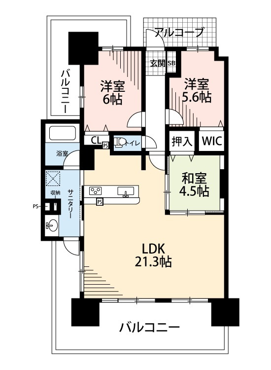 アルファステイツ城西砂子の間取り