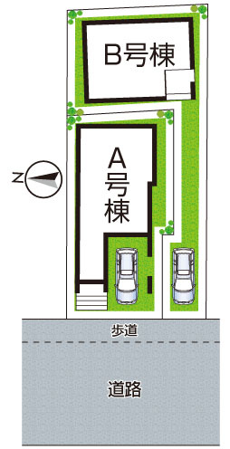 西宮市大社町　新築一戸建ての区画図|全2区画
