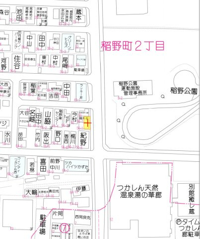 レンタルボックス稲野の地図