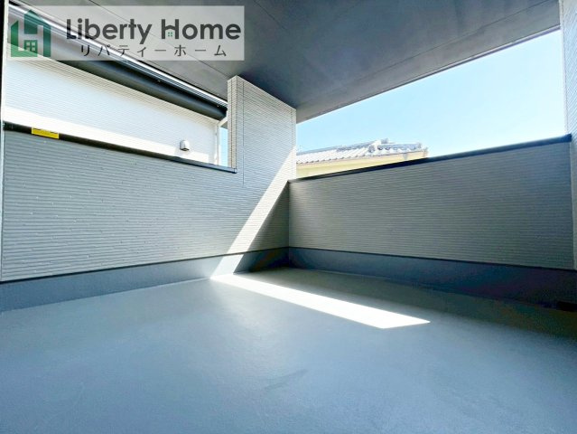 土浦市中央3期　新築戸建　1号棟のバルコニー