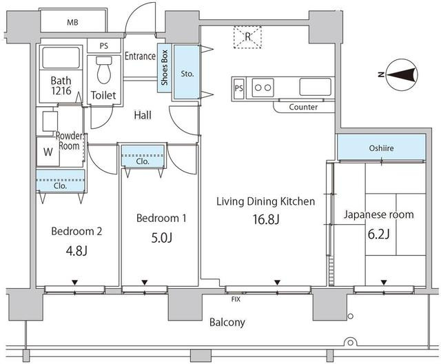セルリアンホームズ勝どきの間取り