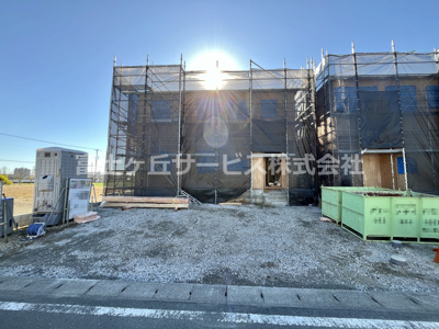 【外観】 | 磐田市森本 新築一戸建て 2号棟 | 現在建築中の外観画像です。ご内覧は同じメーカーの完成物件へご案内いたしますので、いつでもご相談ください！