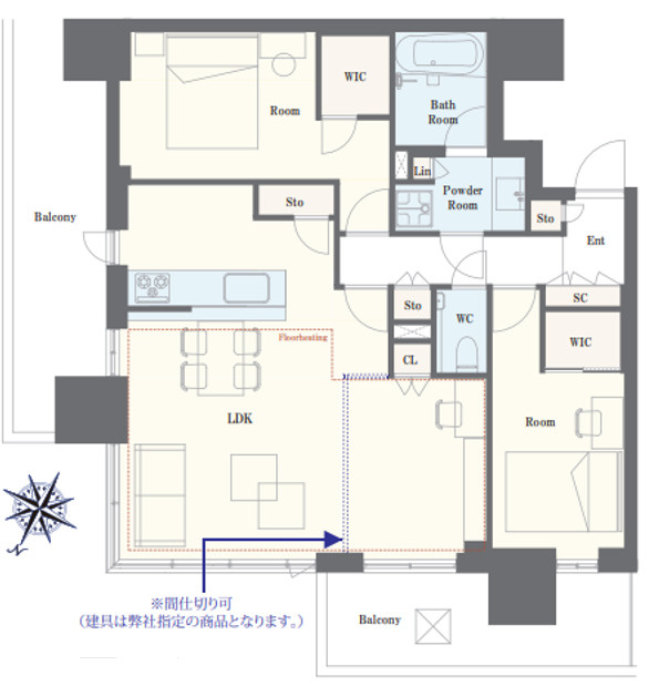 シティタワーズ東京ベイセントラルタワーの間取り