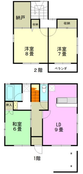 津金タウンハウスの間取り