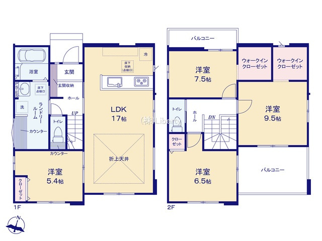 土浦市中央3期　新築戸建　2号棟の区画図