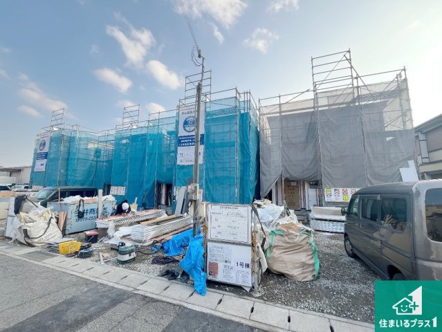 姫路市白浜町宇佐崎北　新築一戸建ての外観|周辺は落ち着いた街並みの住宅地！子育てがしやすい住環境です！まだ未完成ですが、現地でしかわからない事もございます。是非一度ご覧ください。