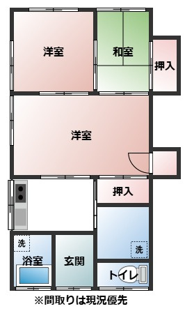 唐津市二タ子１丁目のアパートの外観