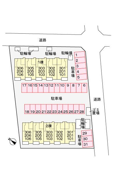 プルミエール毛賀知Ｂ　　刈谷市近郊の賃貸ならクラスホーム刈谷店の駐車場
