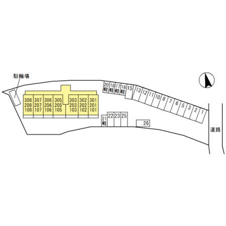 カーサ・フェリーチェ平田の区画図