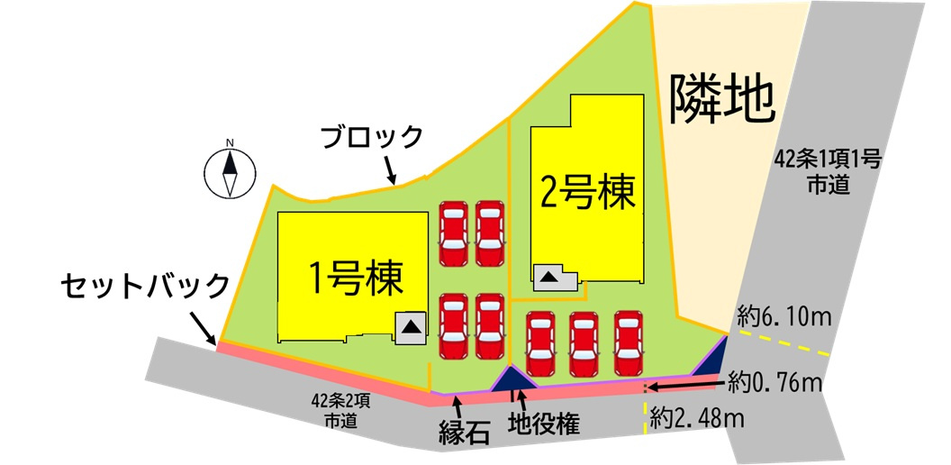 門司区大里戸ノ上2丁目5期の区画図