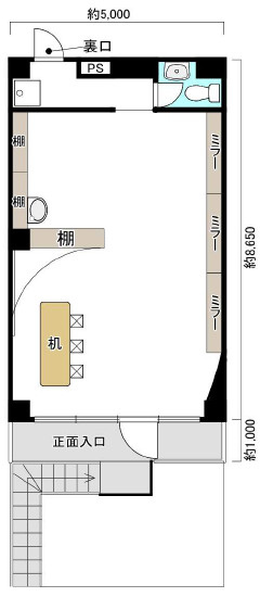 大津市中央２丁目の店舗事務所の間取り