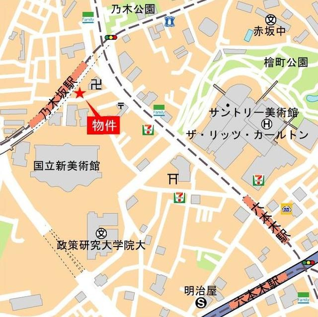 パークコート乃木坂ザタワーの地図