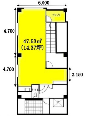 大津市京町３丁目の店舗事務所の間取り
