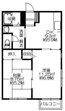 フェリースＫⅡの間取り