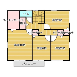 【間取り】 | 柏原内堀邸　商談中 | 2階間取り