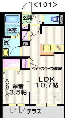 ジュヌセードルAの居間・リビング