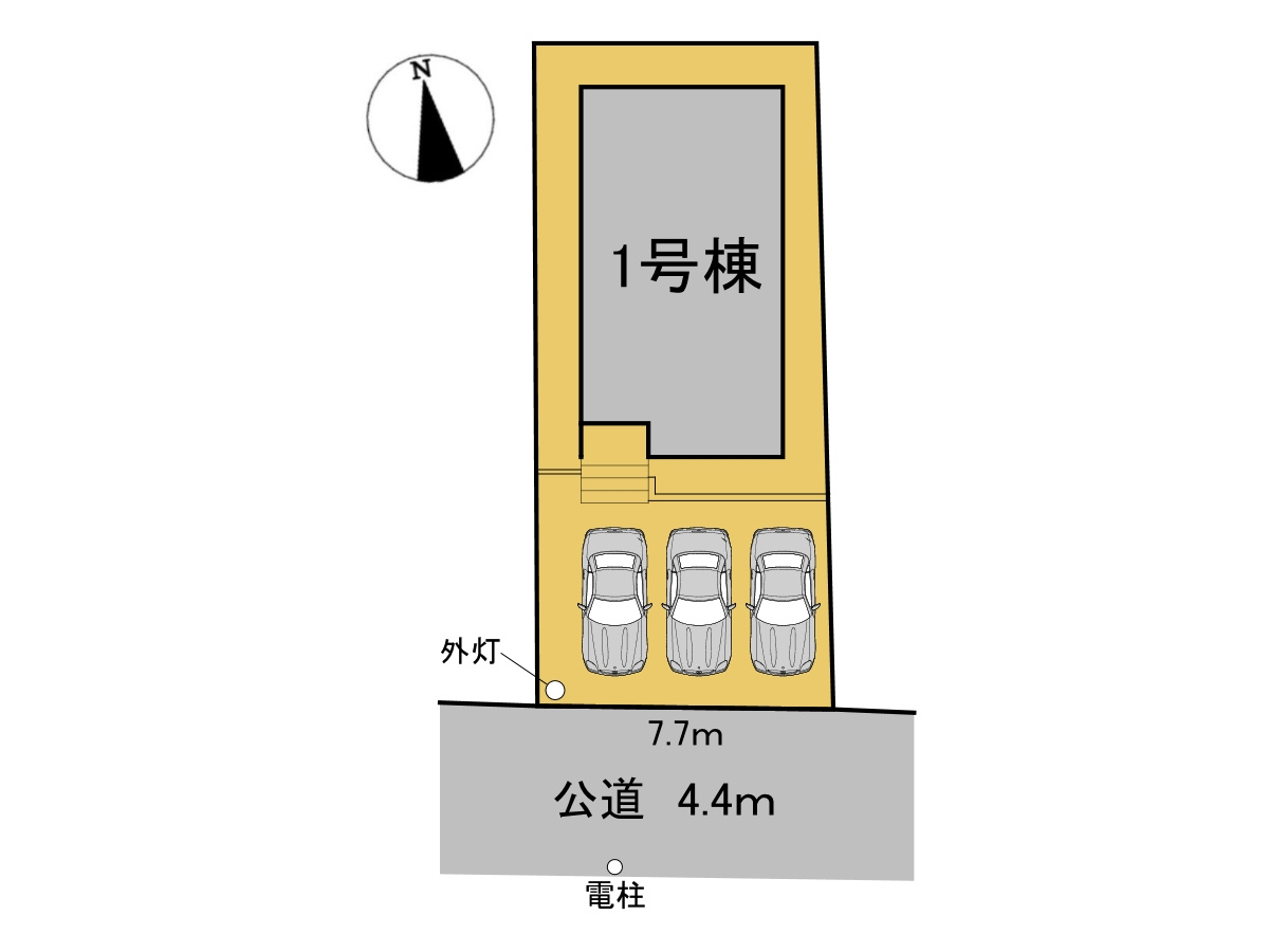 クワイエ　羽島市竹鼻町第５　全１区画分譲の区画図|■区画図
■YAMADA電機の　ヤマダ不動産　株式会社リライフ　
いつでもお問合わせ下さい。