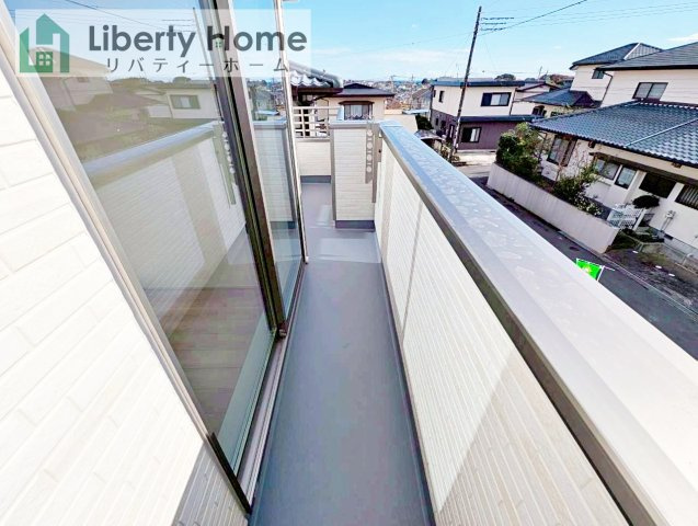 日立市森山町3期　新築戸建　2号棟のバルコニー