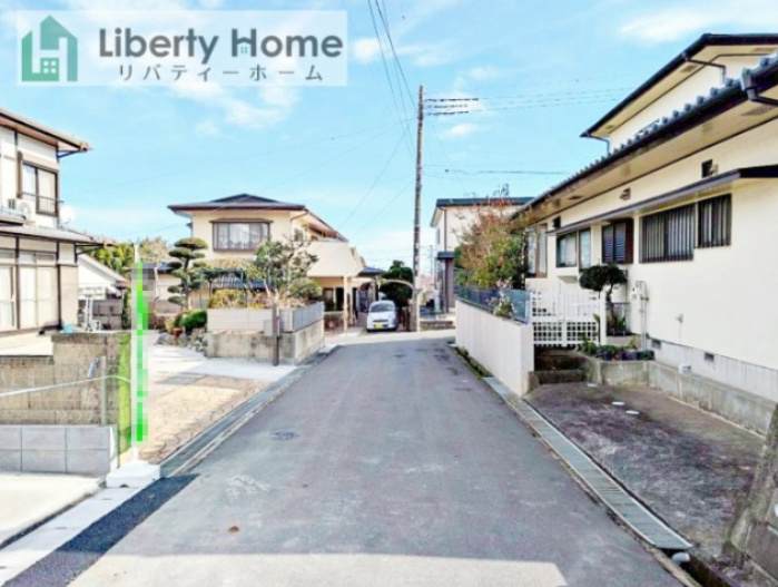 日立市森山町3期　新築戸建　2号棟の前面道路含む現地写真