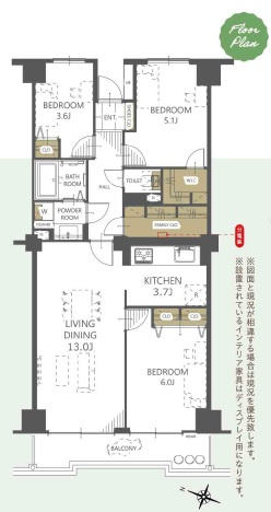 ポートアイランド住宅４７号棟の間取り|間取図