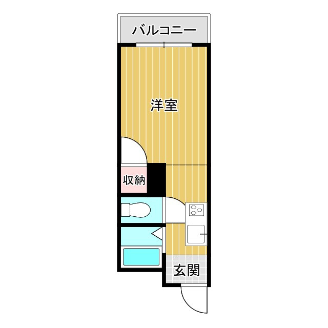久留米市江戸屋敷１丁目のアパートの間取り