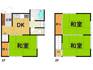 山中大野貸家の間取り