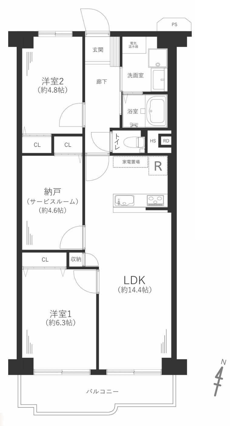 ネオコーポ魚崎の間取り|間取図