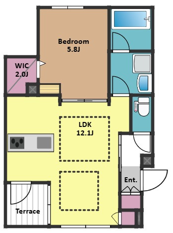 【間取り】 | サウスステージ下目黒 | 1LDK　床暖房で冬もぬくぬくです