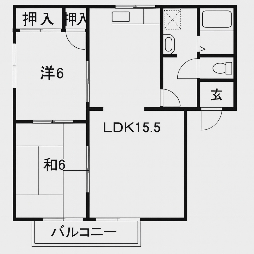 キャピタルハウス Bの間取り